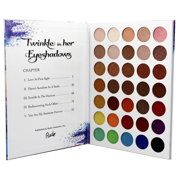 Twinkle In Her 35 Eyeshadows Palette- Book 1 by Rude Cosmetics-1.34oz Eye Shadow - Picture 2 of 4